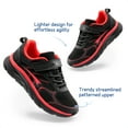 thumbnail image 3 of BURUDANI Boys Girls Sneakers – Kids’ EZ-ON EZ-Play Tennis Running Shoes, Lightweight Breathable Athletic Gym Sport Footwear, 3 of 5