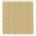 thumbnail image 3 of Retro Shower Curtain, Simplistic Vintage Illustration with Colorful Circular Intersected Shapes in Rhythm, Fabric Bathroom Set with Hooks, 69W X 84L Inches Extra Long, Multicolor, by Ambesonne, 3 of 3