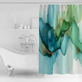 thumbnail image 2 of Abstract Art Marble Texture Shower Curtain Set ，Waterproof Fabric Shower Curtains Teal Green Gold Gradient Modern Art Shower Curtains for Bathroom,Bathroom Decor 36"x72", 2 of 6