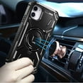 thumbnail image 5 of For iPhone 15 PRO Case Heavy-Duty Metal Ring Stand Cover + 2 Tempered Glass, 5 of 5
