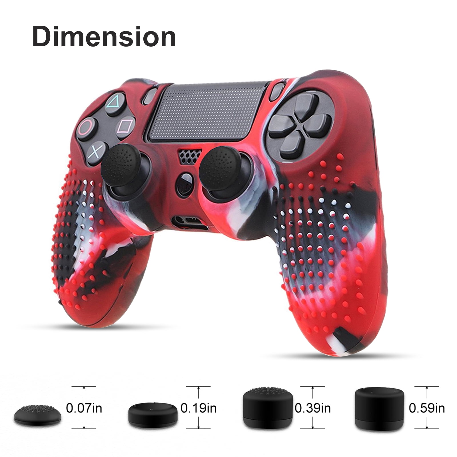 EEEkit Controller Skin Fit for PS4 Controller, Anti-slip Silicone Protector  Skin Case with 8 Thumb Grips Fit for Sony PlayStation 4 PS4/Slim/Pro  Controller - Walmart.com