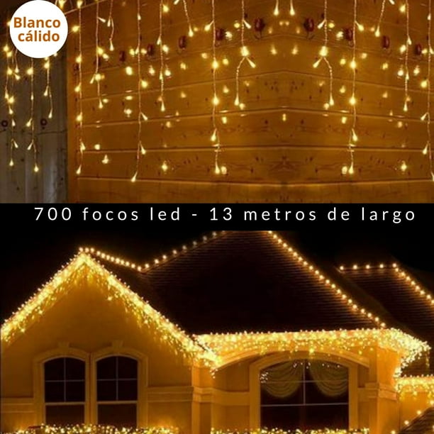 Cascadas de luces LED Dosyu Blanco Cálido 13mts 700 luces navideñas DY-ICE700L-CSC