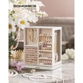 thumbnail image 2 of SONGMICS Joyero Giratorio de 360°, Estuche de Almacenamiento de Joyas con 5 Cajones, Organizador de Joyas, Ventana de Vidrio, Espacioso, Almacenamiento de Joyas Vertical, Diseño Abierto, Gran Regalo,, 2 of 5