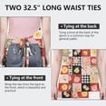 thumbnail image 6 of Pioneer Flower Floral Print Pattern Apron for Women and Men, Cotton Linen Waterproof with Pockets, Adjustable, 33x27 Inch for Kitchen, Gardening, BBQ, Salon, 6 of 6