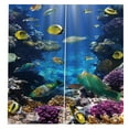 thumbnail image 1 of Kearding Cortina de ventana de 2 uds, cortinas con estampado Tropical de peces marinos, cortinas de tela, accesorios interiores, baño para el Sombras de ventana, 1 of 6