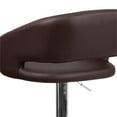 thumbnail image 3 of Bowery Hill Contemporary Faux Leather Adjustable Bar Stool in Brown, 3 of 12