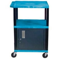 250 lbs WT42C2 Blue Tuffy Garage & Shop Utility Cart with Cabinet