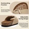thumbnail image 6 of Minglewis Women Cork Slide Sandals, Adjustable Buckle Arch Support Cork Footbed Slip On Slides, Non Slip Casual Summer Indoor Outdoor Beach Walking Slippers, 6 of 7