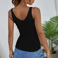thumbnail image 3 of DuoJiaJ Women's Summer V Neck Knitted Solid Color Tank Top Plus Size Women’s Cotton Tank Tops, 3 of 5
