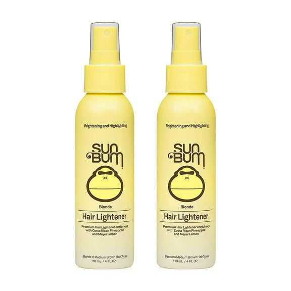 Sun Bum Blonde Hair Lightener - Vegan, Paraben, Gluten and Cruelty-Free Color Enhancing Brightener for Blondes, 2 Pack