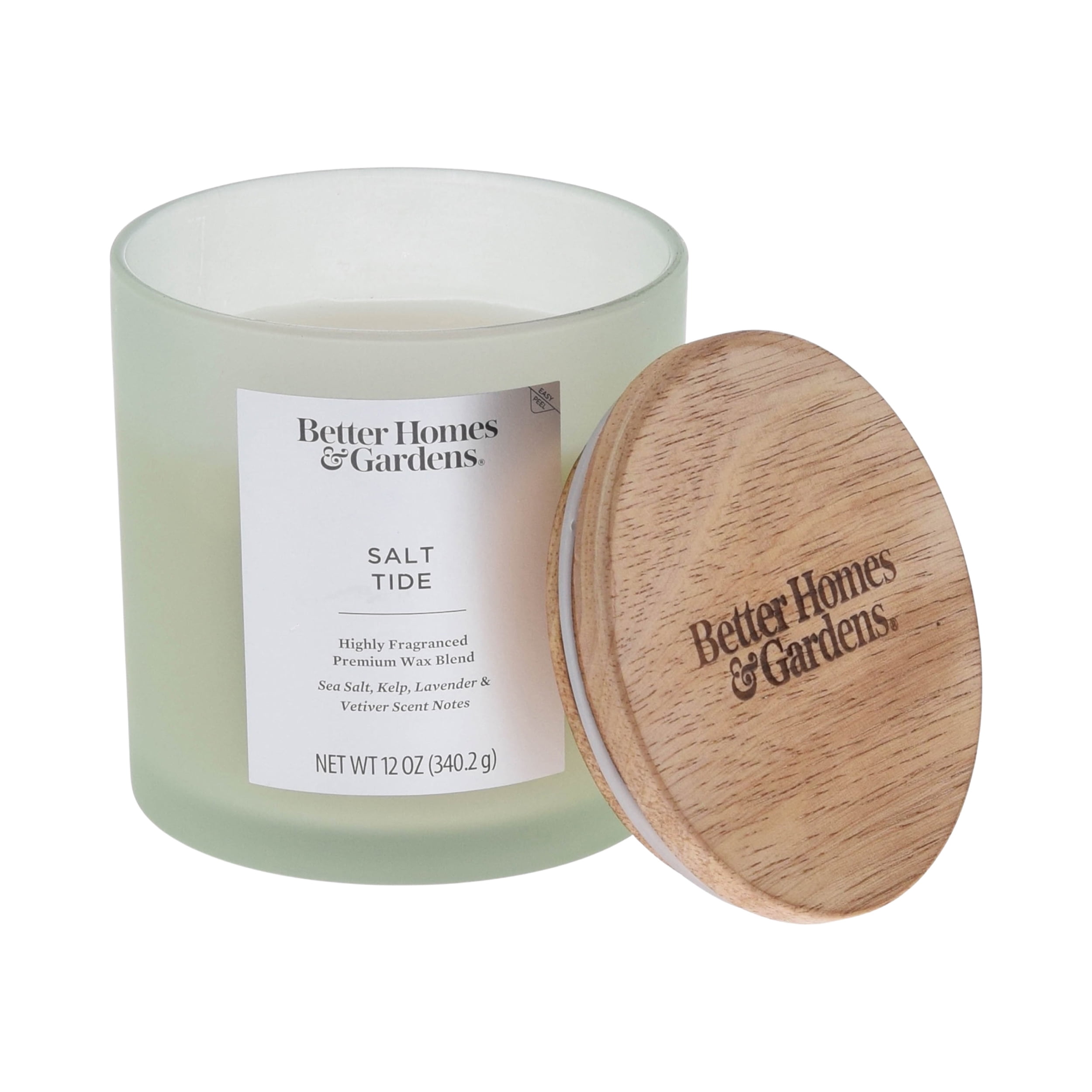 (2 pack) Better Homes & Gardens Salt Tide Scented Frosted 2-Wick Candle, 12 oz