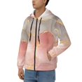 thumbnail image 3 of Honeii Abstract Marble Texture Print Hoodies for Men, Pullover & Full Zip, Breathable Zip up Hoodie, Sweatshirt-XX-Large, 3 of 5