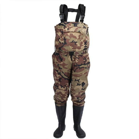 Fishing Chest Waders Fishing Shoes Boot Foot for Men Women Hunting Bootfoot Waterproof Nylon PVC w/ Belt Camouflage