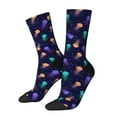 thumbnail image 2 of Uemuo Sea Jellyfish Pattern Women's Crew Socks, Soft Durable Breathable Moisture-Wicking with Odor Control Cotton socks, 2 of 9