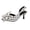 White, variant on Sandals Women Pointed Toe Low Heel Sandals For Women, Polka Dot Pattern, Cute Bow Decoration, Stiletto Design, Stylish Casual Lightweight Footwear For Spring And Summer Black 39