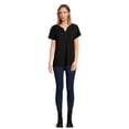 thumbnail image 2 of Time and Tru Women's Short Sleeve Henley, 2 of 5