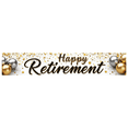 thumbnail image 3 of Elegant Design Happy Retirement Gold Confetti Celebration Banner for Retirement Party Indoor Decoration Photo Backdrop, 3 of 8