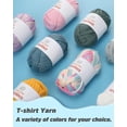thumbnail image 4 of 1/2pcs T-Shirt Yarn for Crocheting & Knitting - Chunky Thick Yarn for Bags, Blankets, Cushions, Slippers & More - 100g (3.5oz), DIY Handmade Knitting Gift, 4 of 7