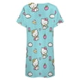 thumbnail image 5 of Hello Kitty Nightgowns for Women Short Sleeve Night Gown Soft Sleep Shirts Women's Sleepwear Print Sleep Dress, 5 of 7