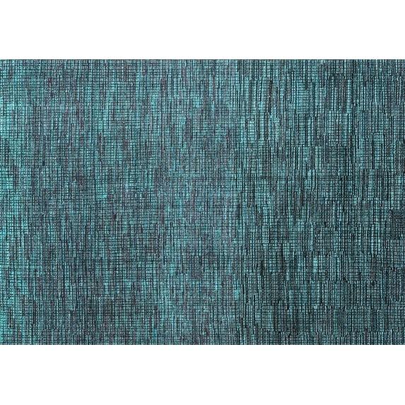 Ahgly Company Machine Washable Indoor Rectangle Abstract Light Blue Modern Area Rugs, 8' x 12'