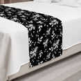 thumbnail image 2 of Autumn Bed Runner, Fall Leaves Shedding from Deciduous Trees Beauty in Nature Illustration, Decorative Bedding Scarf for Hotels Homes and Guestrooms, Queen, Charcoal Grey and White, by Ambesonne, 2 of 2