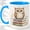 Blue, variant on Owl Book Stack Accent Mug, 11oz Ceramic Coffee Cup for Book Lovers