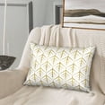 thumbnail image 3 of Easygdp White And Gold Geometry Pillowcase 20×30 inches, Throw Pillowcase with Invisible Zipper for Bedroom, Sofa, Office, 3 of 8