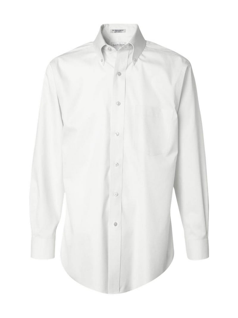 3x white dress shirt Van Heusen Mens Dress Shirt Regular Fit Non Iron Solid 3X-Large White