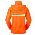 thumbnail image 5 of Jacenvly New Rain Suits for Women and Man Casual Long Sleeve Windbreaker Reflective Duty Raincoat Hoodies Lightweight Mens Outdoor Clothing Orange, 5 of 10
