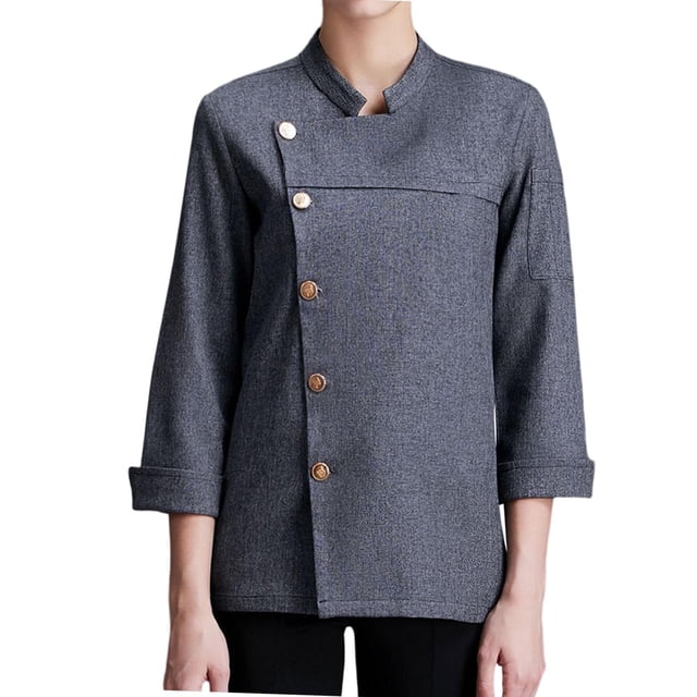 Chaqueta de chef para hombre y mujer, uniforme de camarero/a, ropa de trabajo para cafetería o cocina XXL