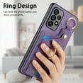 thumbnail image 3 of Feishell for Samsung Galaxy A23 4G Back Wallet Case with 360° Rotatable Ring Kickstand Support Car Mount,Premium PU Leather Shockproof Card Holder Magnetic Button Phone Case for Women Men,Purple, 3 of 8