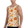 thumbnail image 2 of Fotbe Pumpkin Fall Pears Pattern Men's Quick Dry Workout Tank Top Gym Muscle Tee Fitness Bodybuilding Sleeveless T Shirt Breathable Workout Shirt-3X-Large, 2 of 9