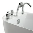 thumbnail image 6 of 59-in L White Acrylic Right Drain Freestanding Whirlpool Tub with Faucet - Handshower - Headrest - 7 Water Jets, 6 of 17