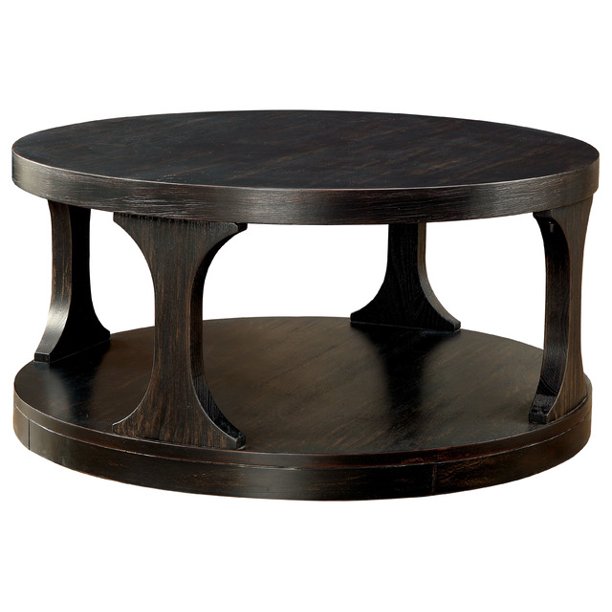 Transitional Coffee Table Antique Black Walmart Com Walmart Com