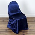thumbnail image 2 of Efavormart 10PCS Navy Silky Satin Universal Chair Covers Fits All Type of Chairs Event Dinning Slipcover For Wedding Party Banquet, 2 of 2