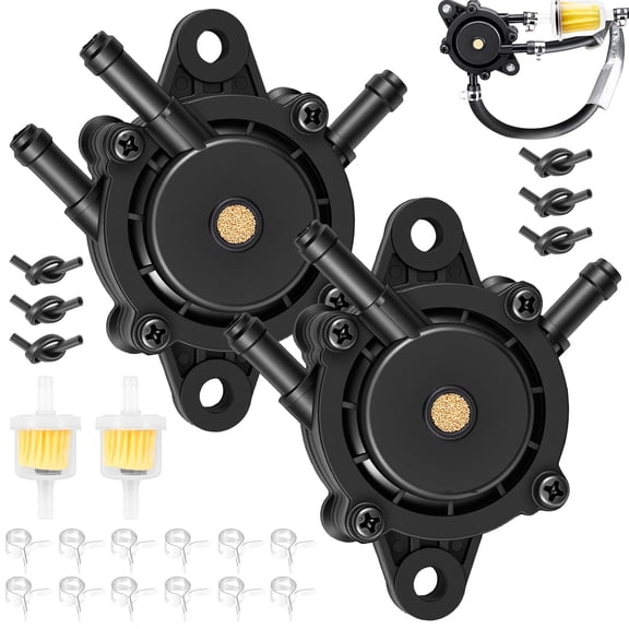 2 Pcs Fuel Pump Replacement Kit for 808656 808492 807429 Lawn Mower Fuel Pump with Filter and Hose for Lawn Tractor Golf Cart