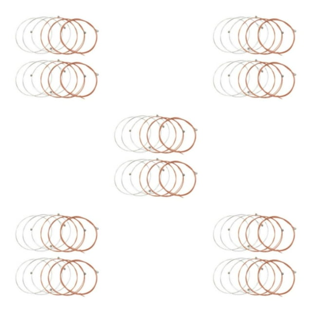 QualitChoice 1/2/3/5 12 Pièces Cordes de Guitare Électrique Anti-Rouille Alliage Hexagonal de Remplacement Laiton Jeu de Cordes Adultes Adolescents 5PCS