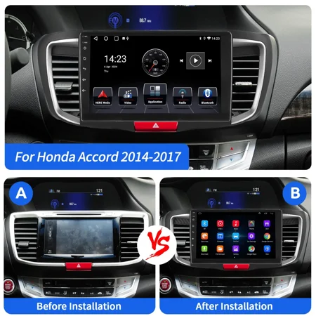 Woudy 10.1" Android 15 Car Stereo with Apple CarPlay 2G+64GB for Honda Accord 2014-2017