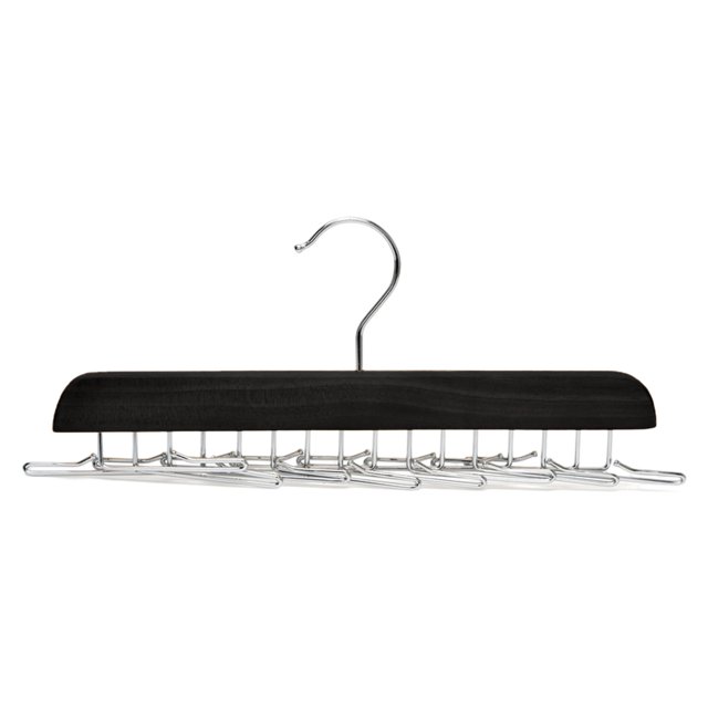 Perchero para corbatas con ganchos de metal, organizador de corbatas para hombres que ahorra espacio, percha de madera de gran capacidad para corbatas y cinturones para armario