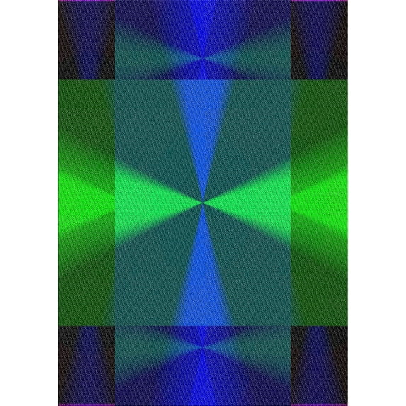 Ahgly Company Machine Washable Indoor Rectangle Transitional Lapis Blue Area Rugs, 2' x 3'