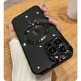 thumbnail image 3 of Magnetic Case for iPhone 13 Pro Case [Compatible with MagSafe] Camera Lens Protector Plating Luxury Cover for Women Men Clear Soft TPU Shockproof Protective Phone Case - Black, 3 of 12