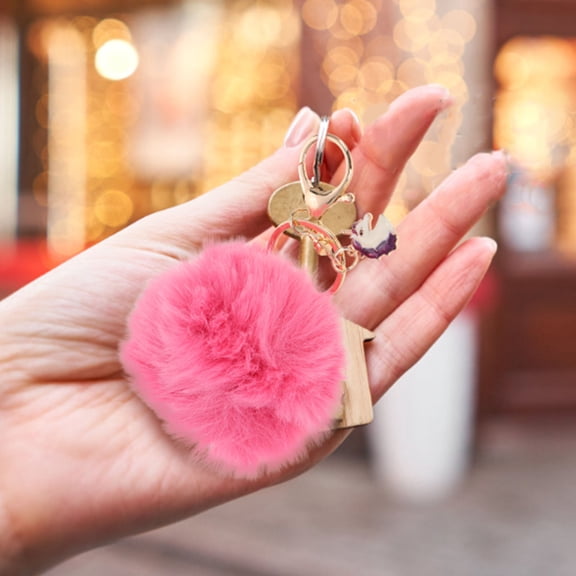 Toyvian Keychain Cute Key Chain for Car Keys Pink 1Pack