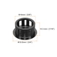 thumbnail image 2 of Tapones de agujero redondos negros de 16 mm (5/8') Uxcell 64 Pcs, tapones de agujero de nylon plástico tipo empotrado para insertar tapa de extremo para tubo de agujero de bloqueo, 2 of 6