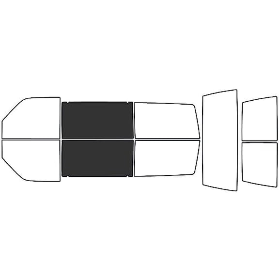 Rvinyl Window Tint Kit Compatible with Chevrolet Astro 2003-2005 (Minivan) - Back Precut Kit - 20%