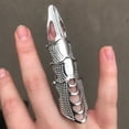 thumbnail image 4 of Guardurnaity Anillos de aleación de Zinc para juntas Punk, decoración de Cosplay DIY, joyería flexible Vintage, regalos decorativos para Ropa, zapatos y accesorios Miscelánea Silber, 4 of 6