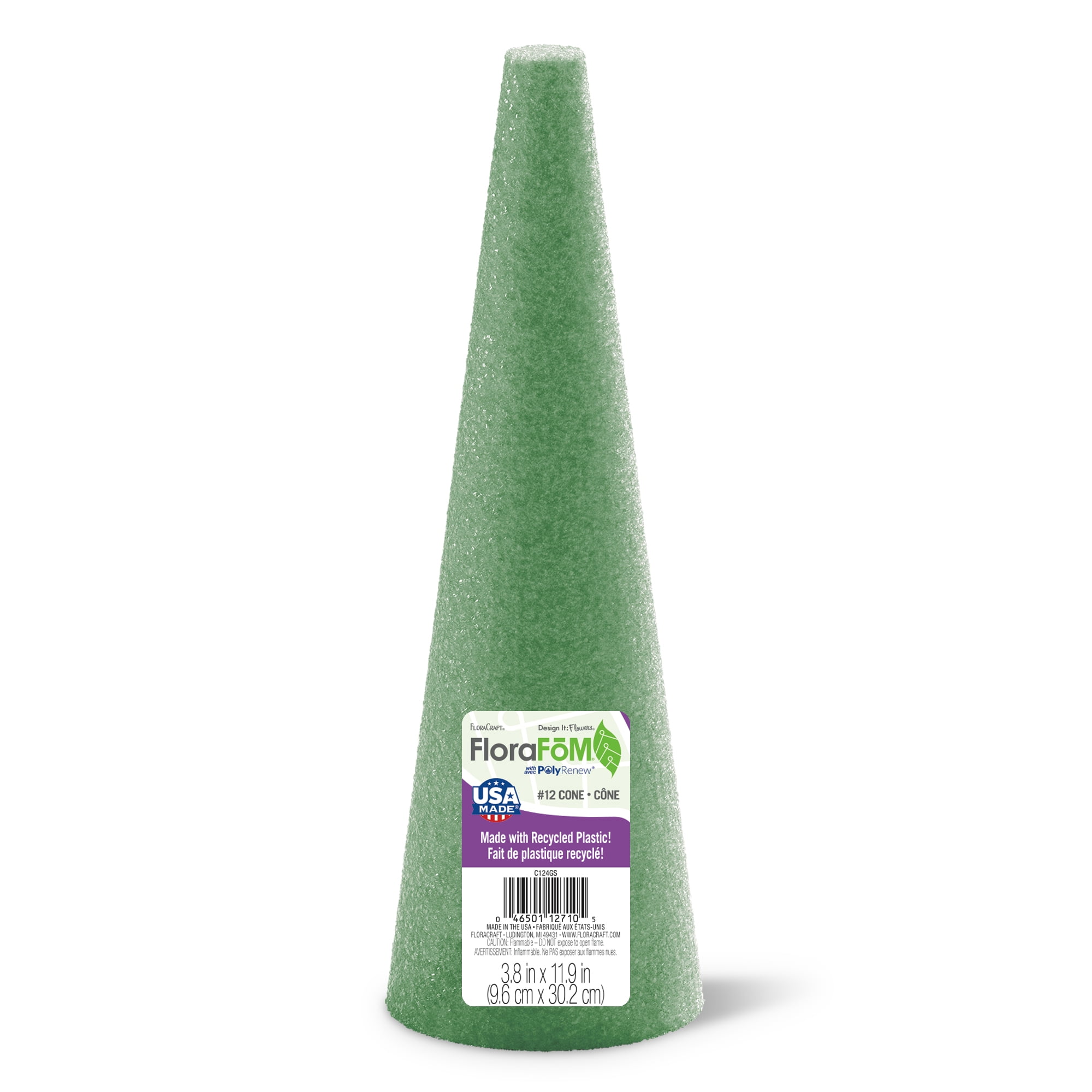FloraCraft FloraFōM Foam Green Cone, 24 Pack