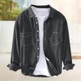 thumbnail image 2 of NAFUU Mens Shirts Fall Tops Men's Button Down Shirt Jacket Casual Long Sleeve Shacket Lightweight Overshirts With Pockets Shirts Versatile Mens Shirts, 2 of 5