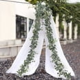 thumbnail image 4 of de 2 Guirnaldas Artificiales Eucalipto con Hojas de Sauce Hojas Verdes Guirnalda de Flores Blancas Planta Artificial para Fondo Decoración de Boda Camino de Mesa Centro de Mesa, 4 of 6