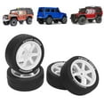 thumbnail image 1 of Neumáticos RC De Goma De Plástico De Plástico Premium, Piezas De Juguetes De Reemplazo De Reemplazo De Deriva De Acrobabilidades Duraderas A Prueba De Desgaste Para Automóviles, 1 of 7