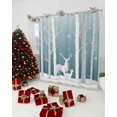 thumbnail image 5 of Christmas Shower Curtain, Winter Elk Blue Forest White Trees Snowflakes Waterproof Fabric Shower Curtains with 12 Hooks, Bathroom Curtain Set for Bathroom Accessories Decor, 72 x 72 Inches, 5 of 9